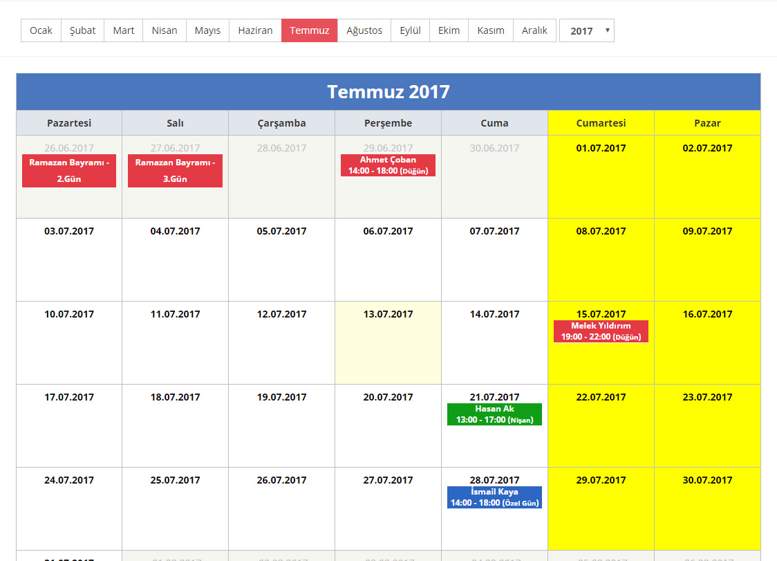 salon takip programı